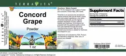 Label for Concord Grape Powder