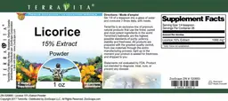 Label for Licorice 15% Extract Powder