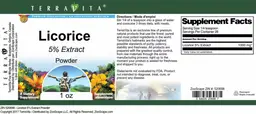 Label for Licorice 5% Extract Powder