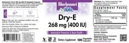 Label for Dry-E 268 mg (400 IU)