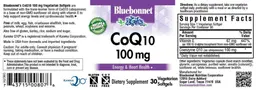 Label for CoQ10 100 mg