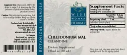 Label for Chelidonium Maj. Celandine