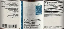 Label for Goldenseal Glycerite