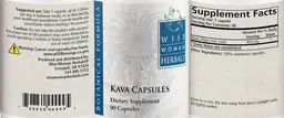Label for Kava Capsules