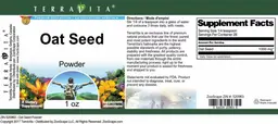 Label for Oat Seed Powder