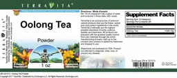 Label for Oolong Tea Powder