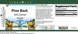 Label for Pine Bark 85% Extract Powder