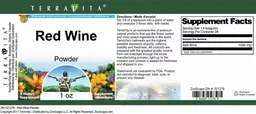 Label for Red Wine Powder