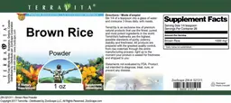 Label for Brown Rice Powder