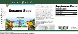 Label for Sesame Seed Powder