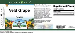 Label for Veld Grape Powder