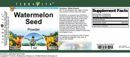 Label for Watermelon Seed Powder