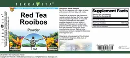 Label for Red Tea Rooibos Powder