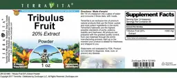 Label for Tribulus Fruit 20% Extract Powder