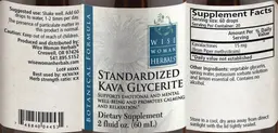 Label for Standardized Kava Glycerite