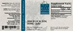 Label for Angelica Sin. Dong Quai
