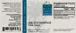 Label for Arctostaphylos Uva Ursi