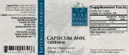Label for Capsicum Ann. Cayenne