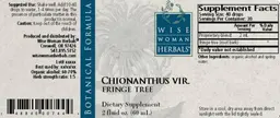 Label for Chionanthus Vir. Fringe Tree