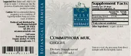 Label for Commiphora Muk. Guggul