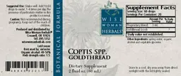 Label for Coptis Spp. Goldthread
