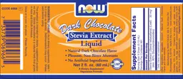 Label for Dark Chocolate Stevia Extract