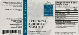 Label for Echinacea Golden C Glycerite