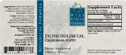 Label for Eschscholzia Cal. California Poppy