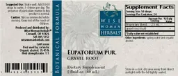 Label for Eupatorium Pur. Gravel Root