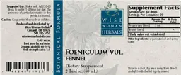 Label for Foeniculum Vul. Fennel