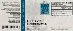 Label for Fucus Ves. Bladderwrack