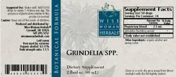 Label for Grindelia Spp.