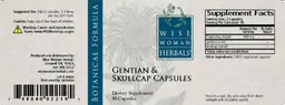 Label for Gentian & Skullcap Capsules