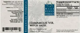 Label for Hamamelis Vir. Witch Hazel