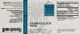 Label for Humulus Lup. Hops