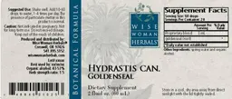 Label for Hydrastis Can. Goldenseal