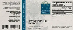 Label for Hyssopus Off. Hyssop
