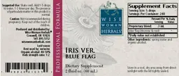Label for Iris Ver. Blue Flag