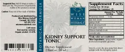 Label for Kidney Support Tonic