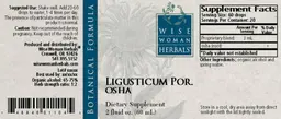 Label for Ligusticum Por. Osha