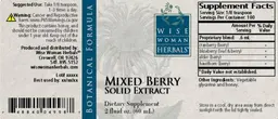 Label for Mixed Berry Solid Extract