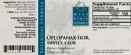 Label for Oplopanax Hor. Devil's Club