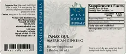 Label for Panax Qui. American Ginseng