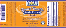 Label for French Vanilla Stevia Extract