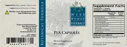 Label for PSA Capsules