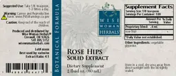 Label for Rose Hips Solid Extract