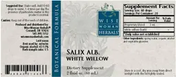 Label for Salix Alb. White Willow