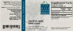 Label for Salvia Mil. Dan Shen