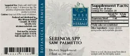 Label for Serenoa Spp. Saw Palmetto