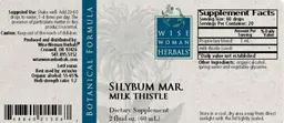 Label for Silybum Mar. Milk Thistle